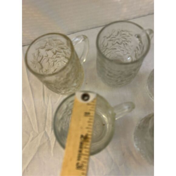 6 Princess house mugs with handles fantasia set 2.5" diameter, 4" tall - Picture 3 of 4